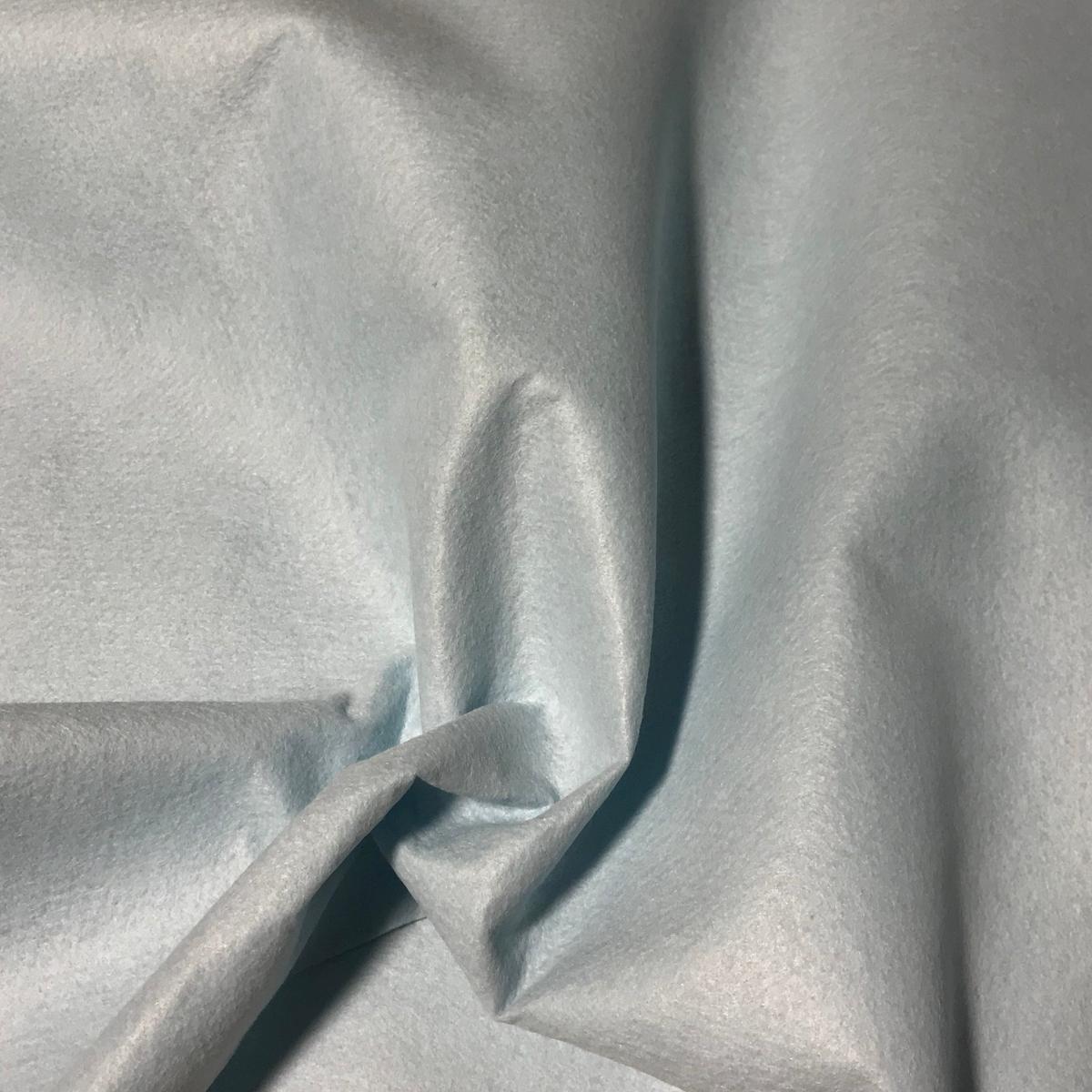 Blue Snow – Wool /Rayon Blend Felt Fabric – By the Yard (36″ wide)