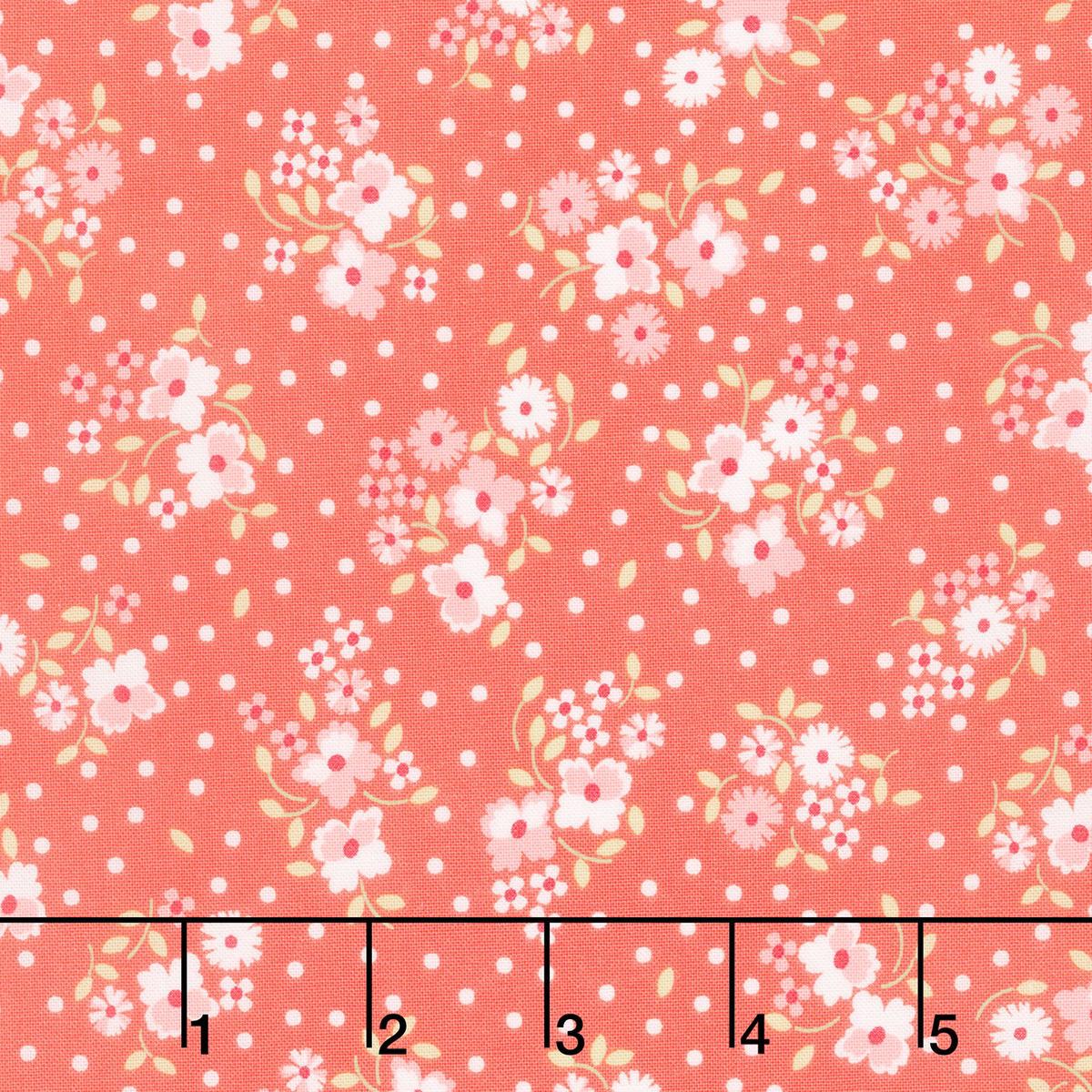 Cali and Co. – Flower Dot Flamingo Yardage