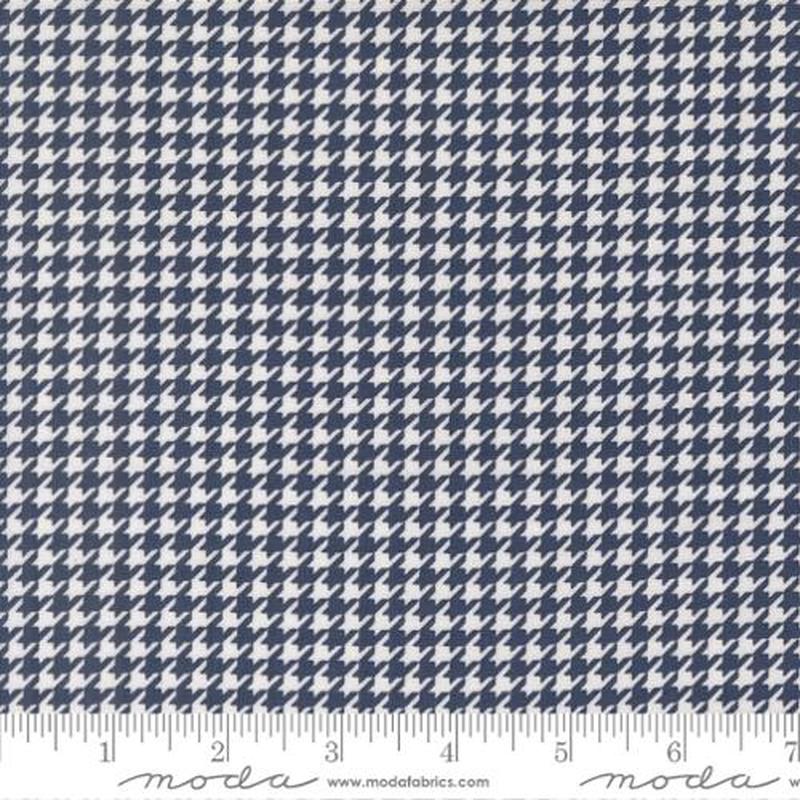 Fabric Moda Navy Houndstooth Delightfully Yours by the Quarter Yard 37702-19