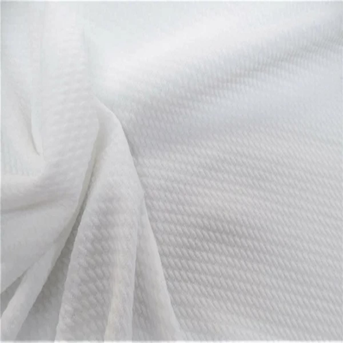 Bullet Textured Liverpool Fabric 4 way Stretch White S10