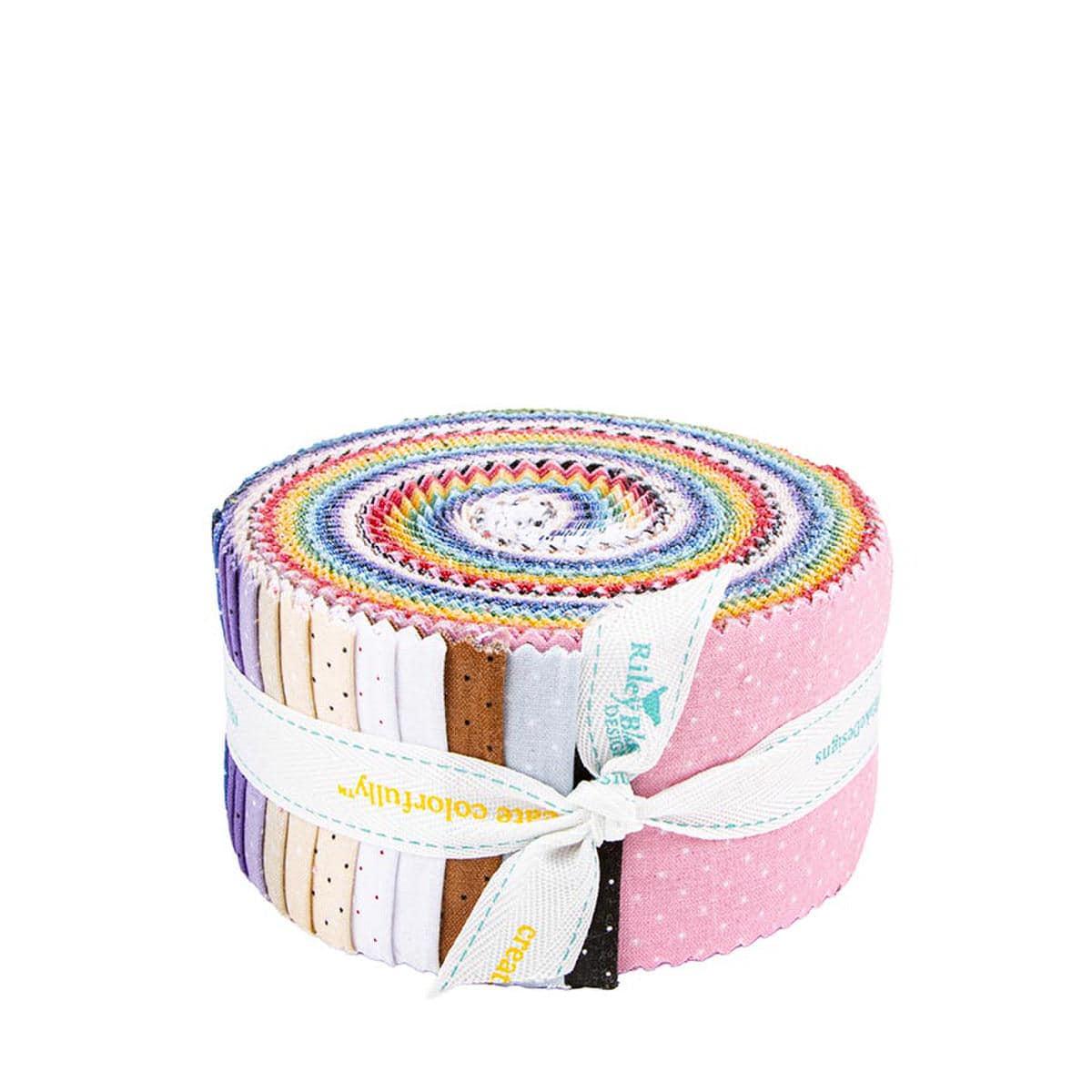 SALE American Jane Pindots 2.5 Inch Rolie Polie Jelly Roll 40-Piece – Riley Blake Designs – Precut  Bundle – Quilting Cotton Fabric