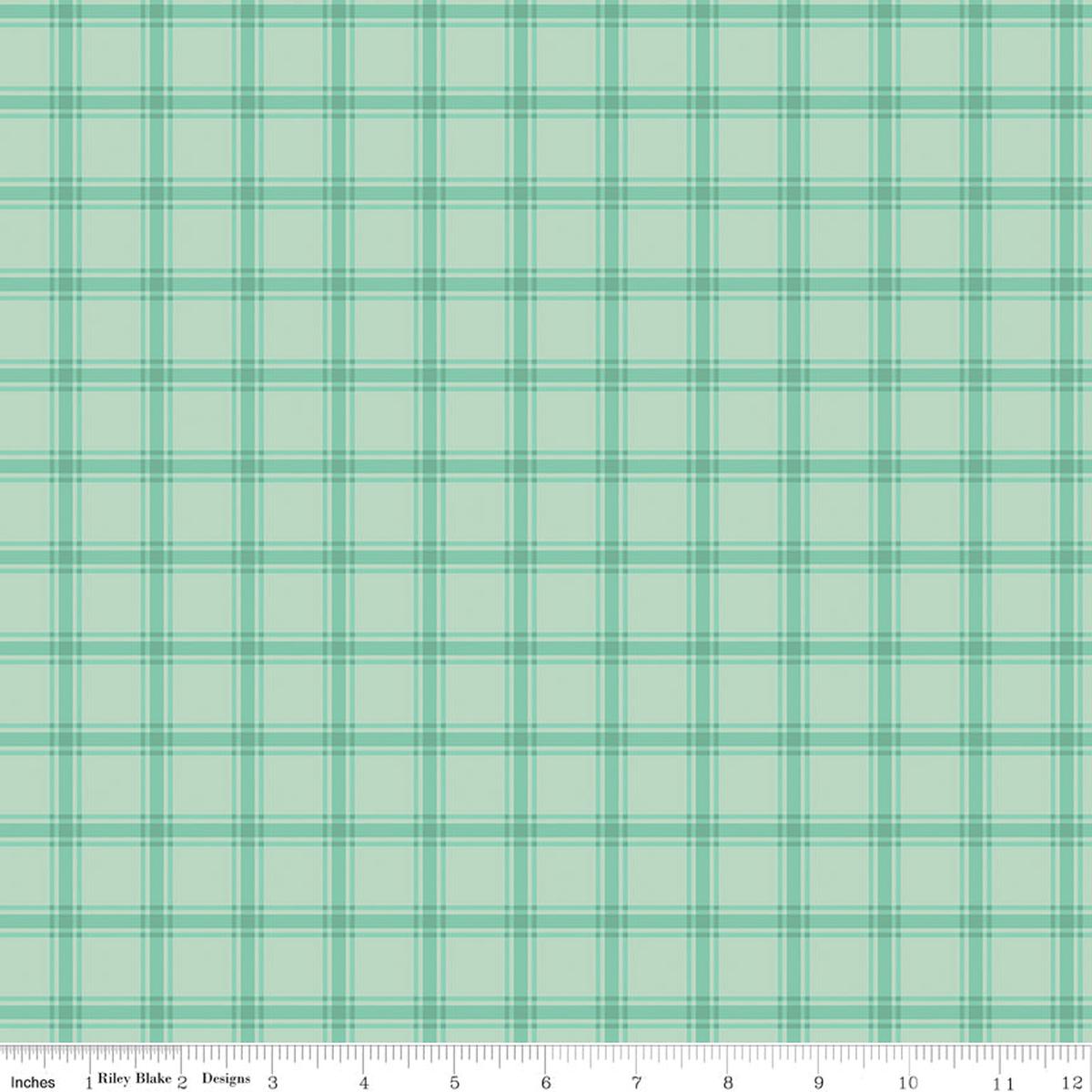 Southern Charm Quilt Fabric – Gingham in Mint Green – C17444-MINT