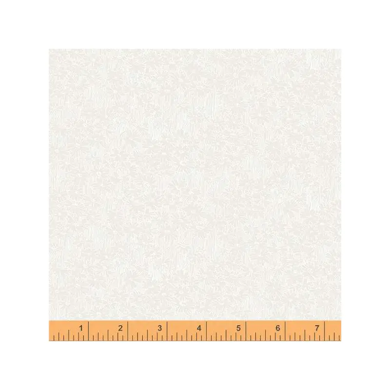 Meadow Whistler Studios 53142-12 White On White Field High Density Cotton