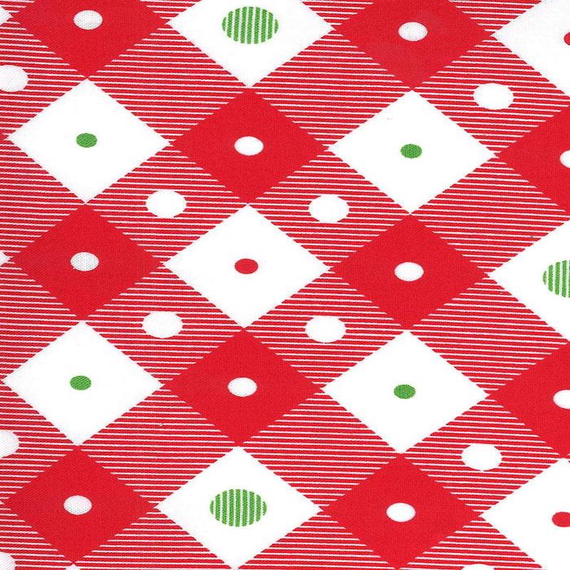 Merry And Bright Check By Me & My Sister For Moda Poinsettia Red