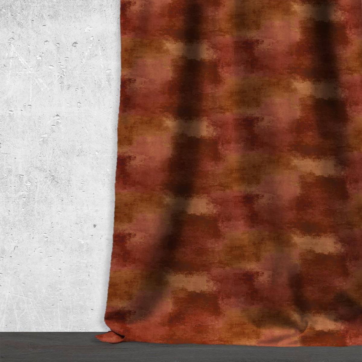 'Stone Charm' Fabric by the Yard (Copper Red/ Gold/ Orange)