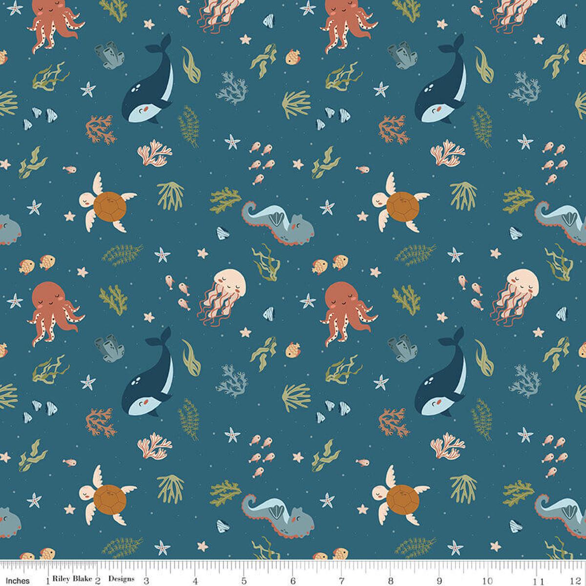 Created with Love – In the Sea – Ocean 44″ / 45″ Fabric Per Yard