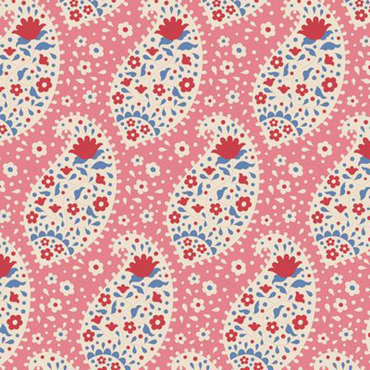 Fabric JUBILEE-TEARDROP PINK by TILDA, TIL100546 – 1/2 yard cut