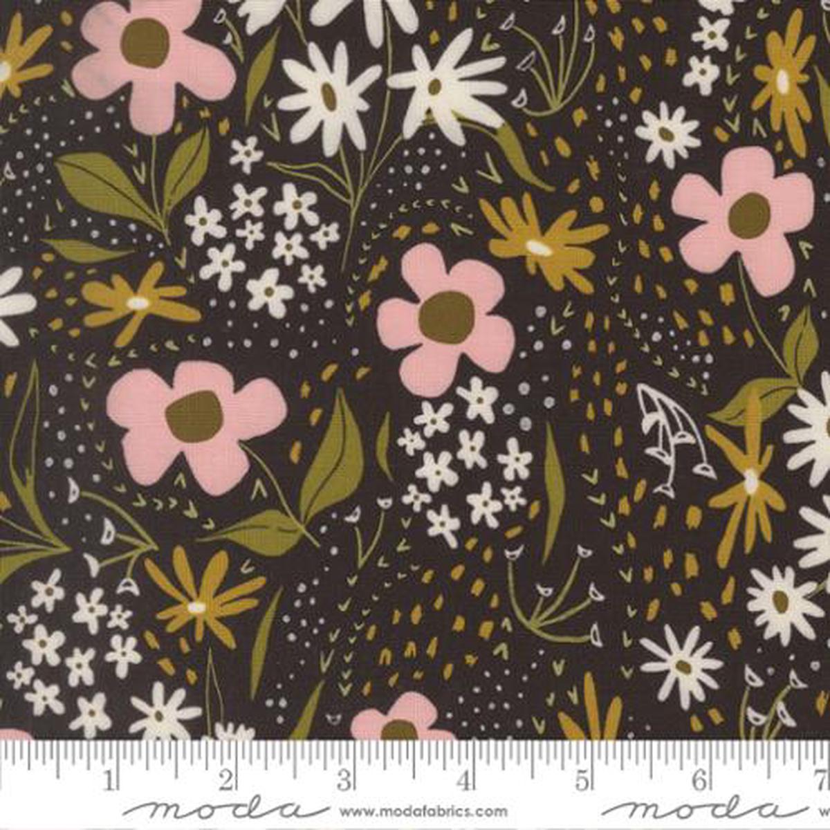 MIDNIGHT Feedsack Floral, Night Owl by Gingiber, Moda Fabrics