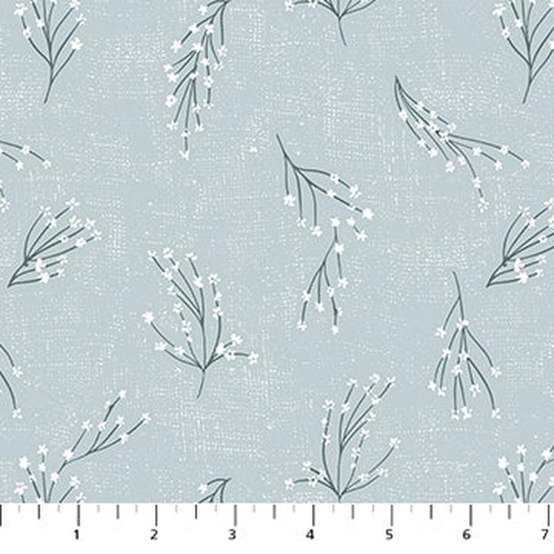 Fabric FIGO Blue Branches Humblebee by the Quarter Yard RC91122-40