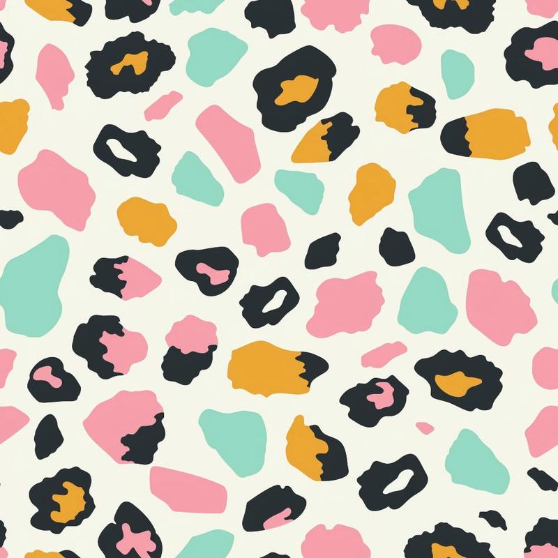 Pastel Leopard Skins Pattern 5 Quilting Cotton Fabric