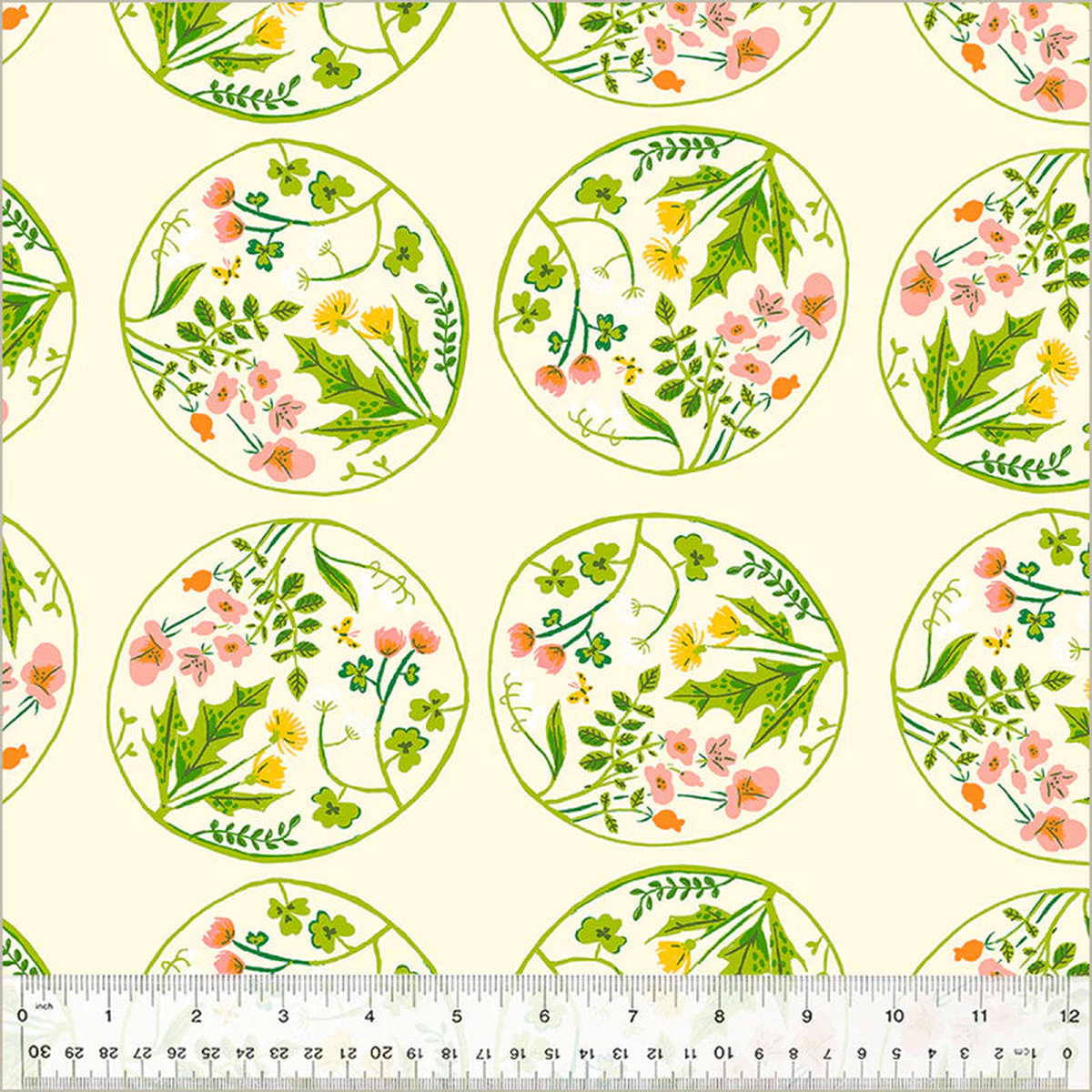 Studio Edit – Floral Wreaths – Cream – Heather Ross – Windham