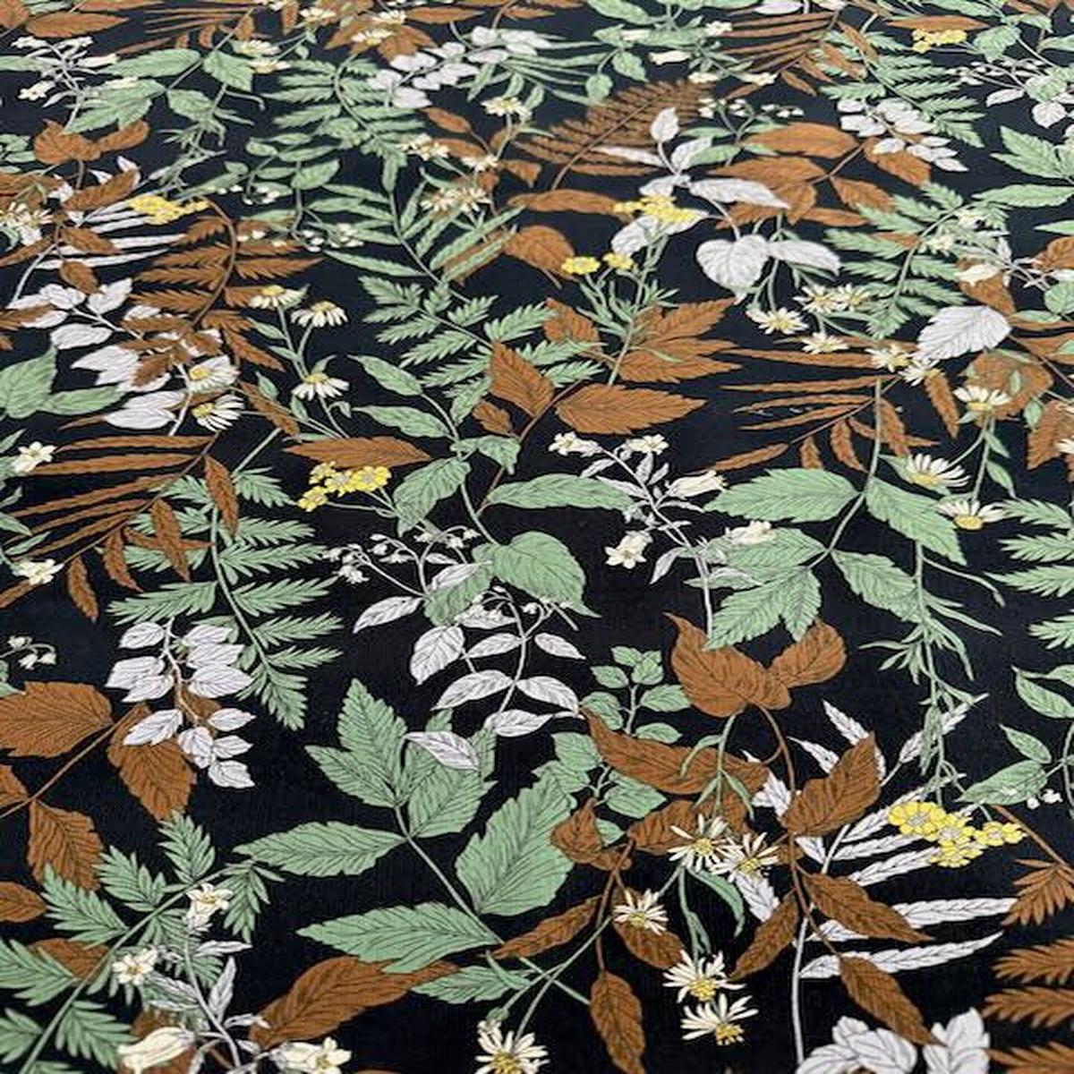 Japanese fine-wale corduroy – In the forest – navy blue – 100% cotton (Price for 10cm)
