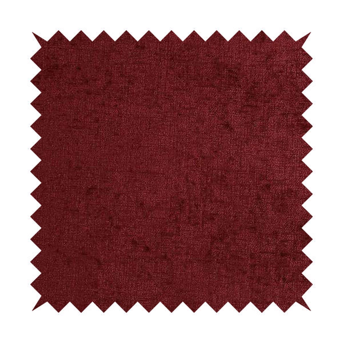 Otley Softy Shiny Chenille Upholstery Furnishing Fabric In Burgundy Red Colour