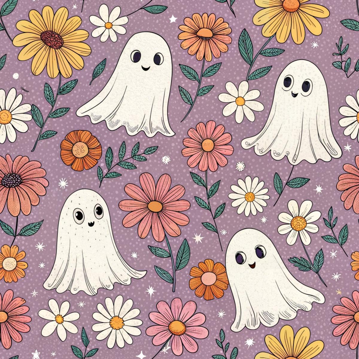 Retro Halloween Pattern 4 Quilting Cotton Fabric