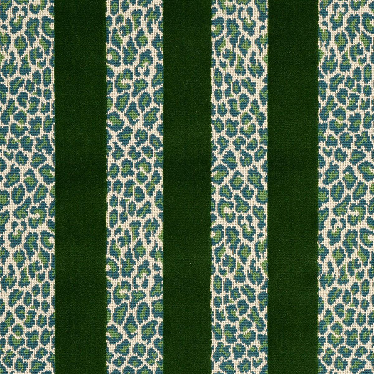 SCHUMACHER TIMOTHY CORRIGAN GUEPARD STRIPE VELVET CUT VELVET CUT VELVET EMERALD – 77141