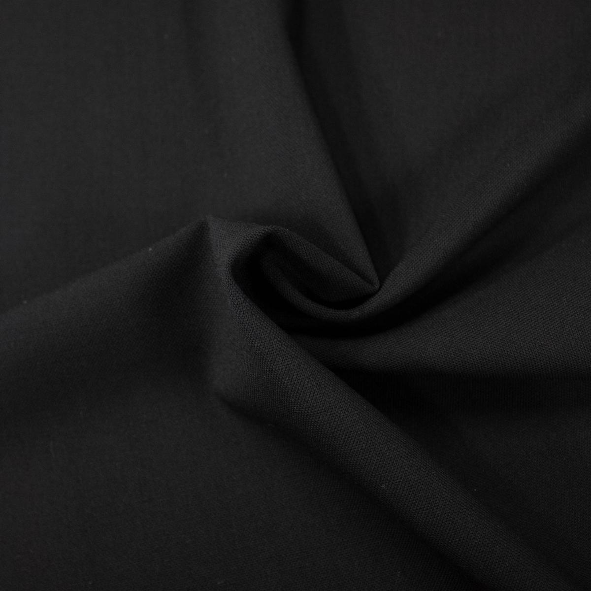 Alice Black Wool Stretch Fabric