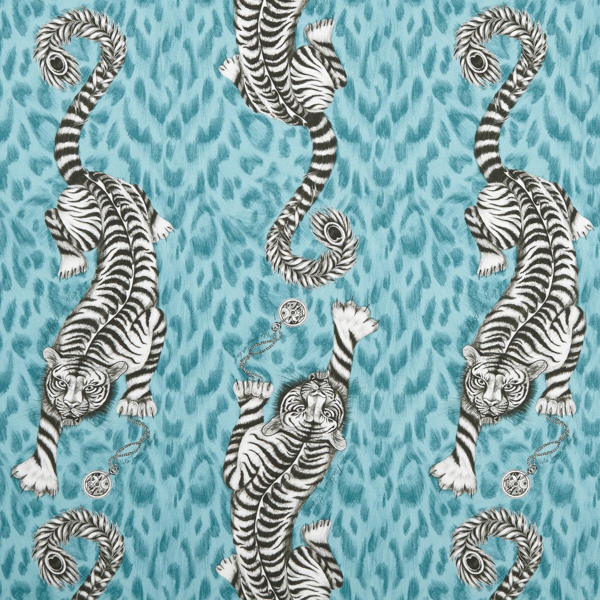 CLARKE AND CLARKE – TIGRIS- TEAL – Fabric by the Yard – TEAL
