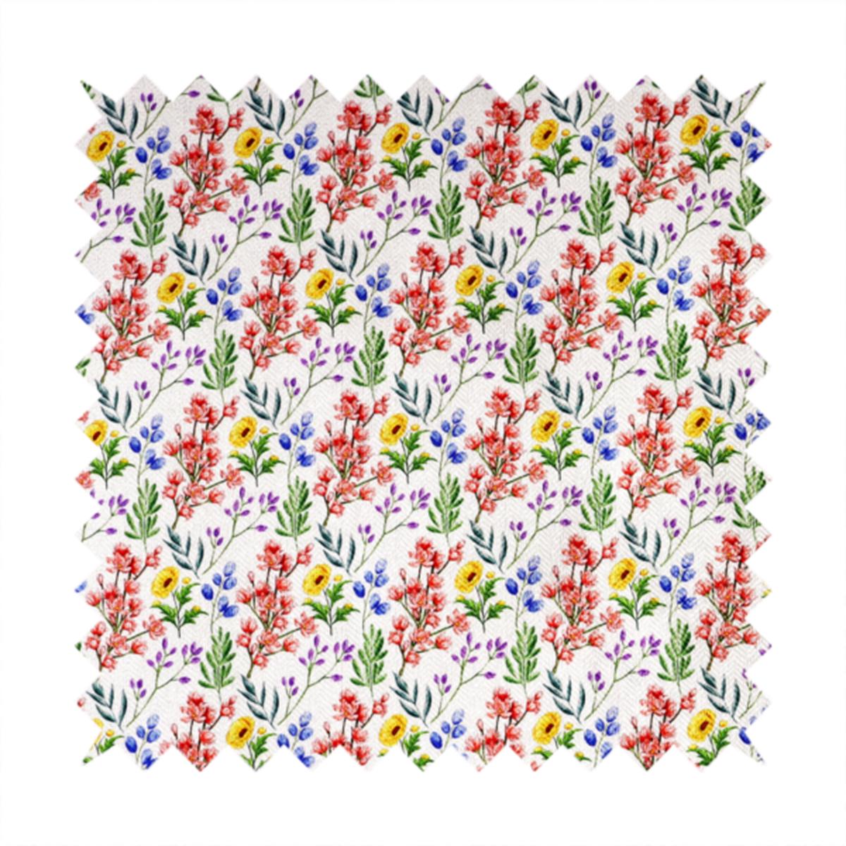 Delicate Multicoloured Wildflower Upholstery Fabric DP-50