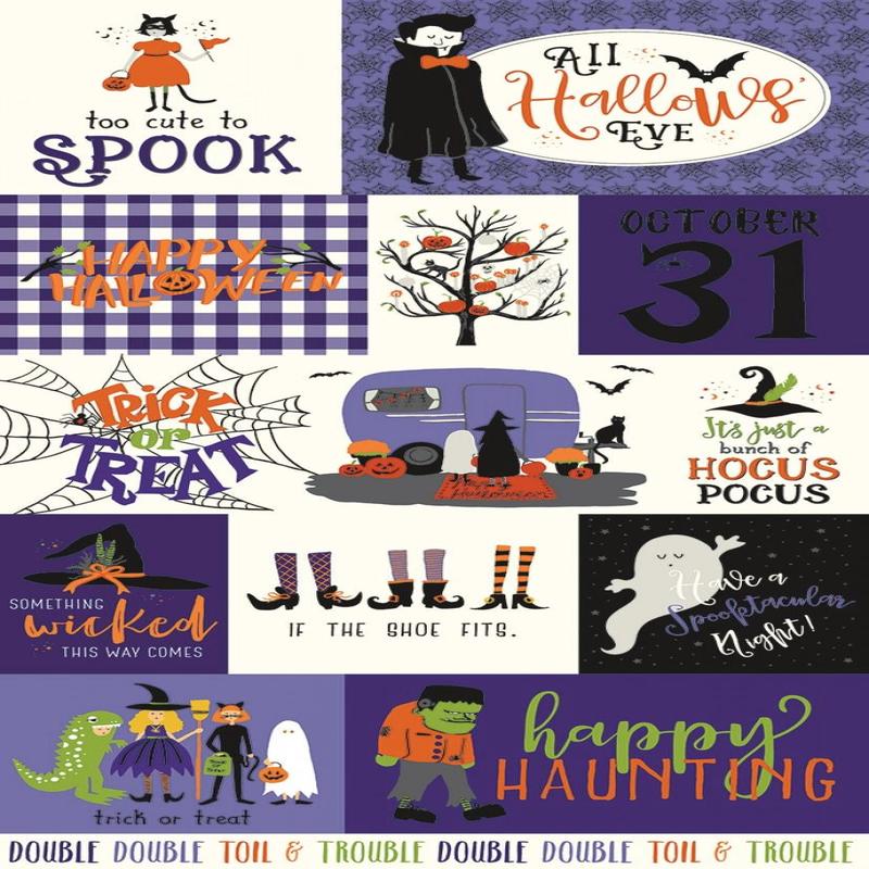 Hocus Pocus by Echo Park 24″ Panel Purple P9495-PURPLE Cotton Woven Panel