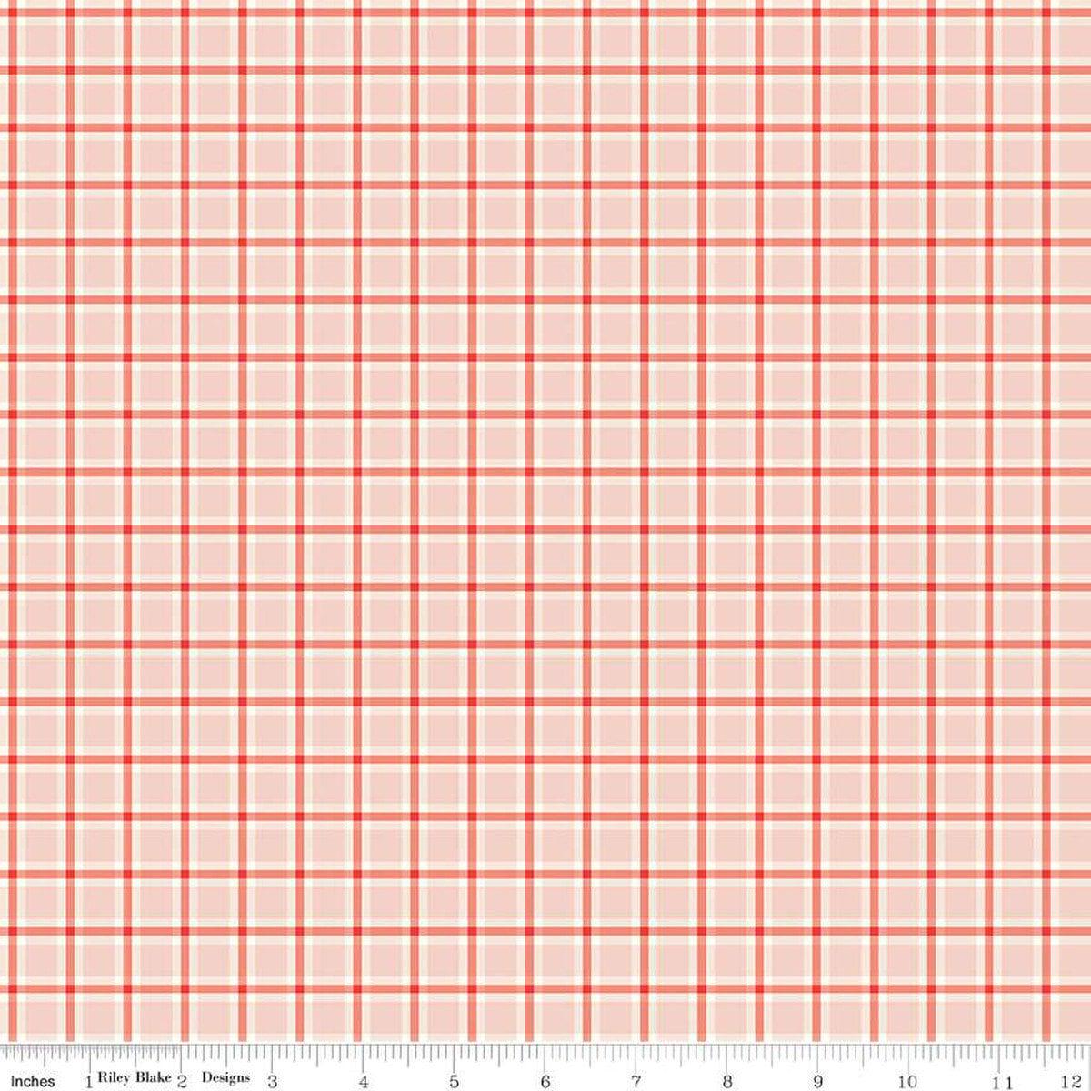 SALE I Love Us Plaid C13968 Blush by Riley Blake Designs – Valentine’s Day Valentines – Quilting Cotton Fabric
