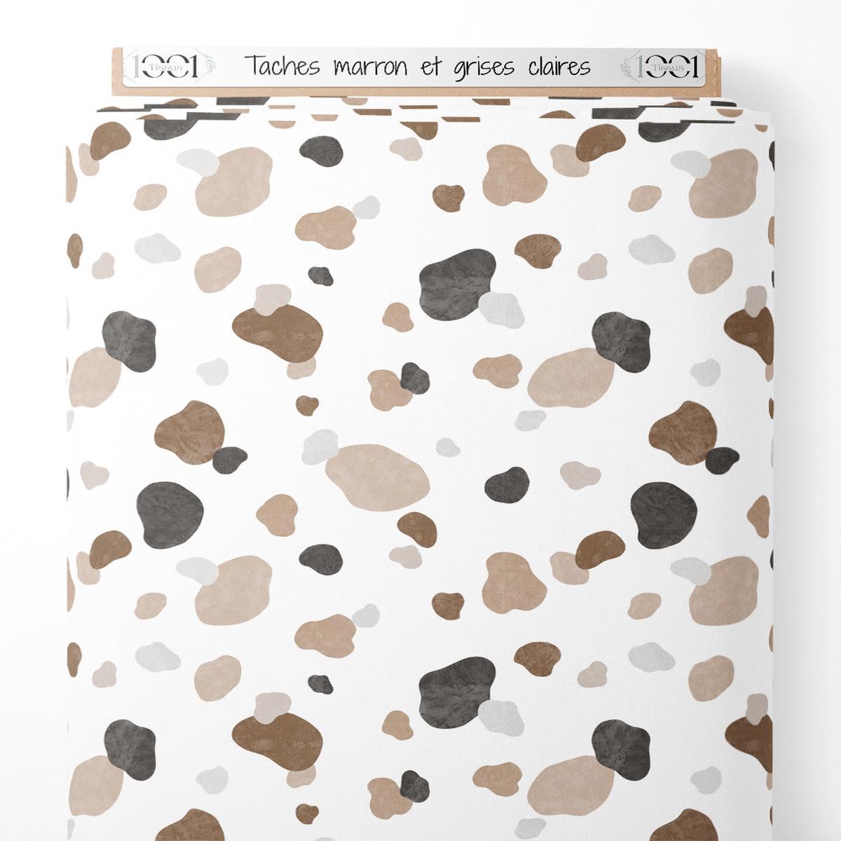 Tissu – Taches marron et grises claires