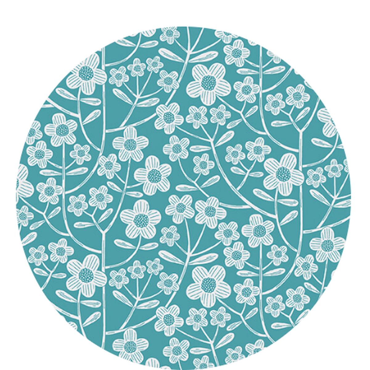 Brynn in Turquoise — Blooming 2 by WOLFF PAPER — Benartex Fabrics