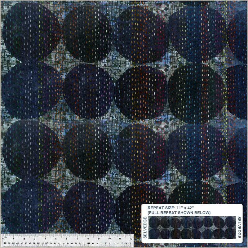 Marcia Derse Essentials Marcia Derse 51955D-2 Blue Circle: Blue High Density Cotton