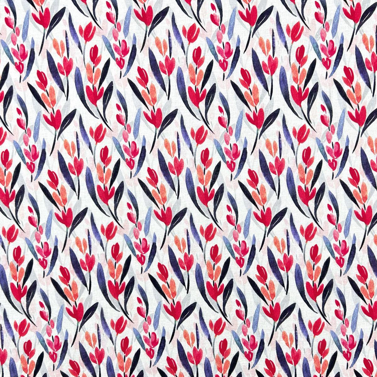 Radiant Blooms Cotton Linen Blend Fabric