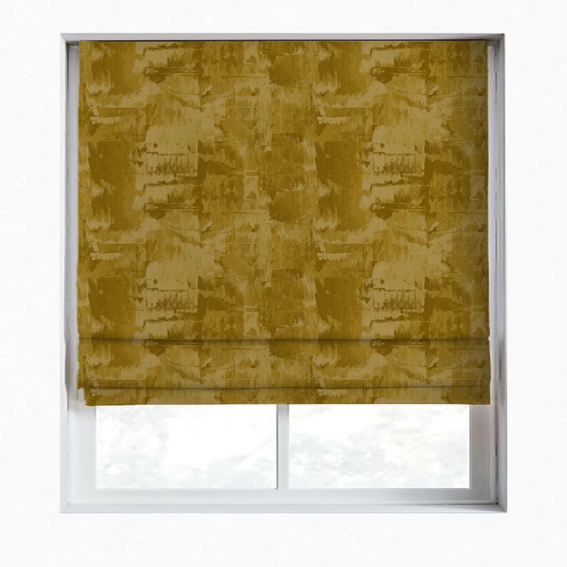 'Sedan' Fabric by the Metre (Yellow/ Brown/ Green)
