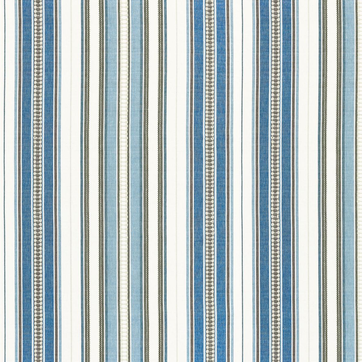 SCALAMANDRE NILE STRIPE FABRIC BLUE JAY – SC 000227253 NEW SKU # SC272530002