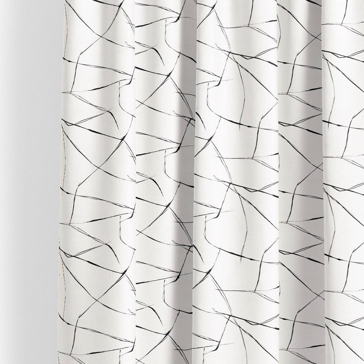 'Teodoro' Fabric by the Yard (Warm White/ Black)