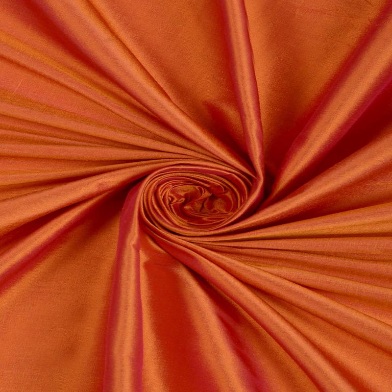 'Apricot Sparks' Fabric by the Metre (Saffron Orange)