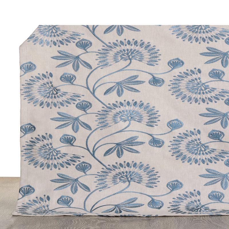 'Hamilton' Fabric by the Metre (Pale Beige/ Ocean Blue)