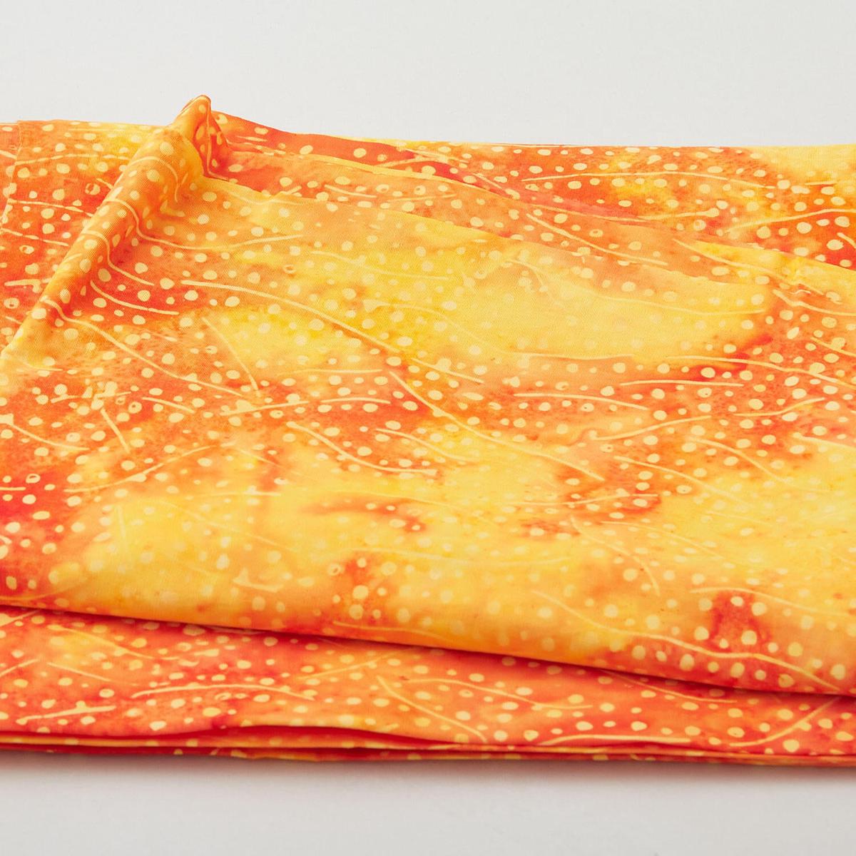 Yellow Orange Dot Batik 2 Yard Cut