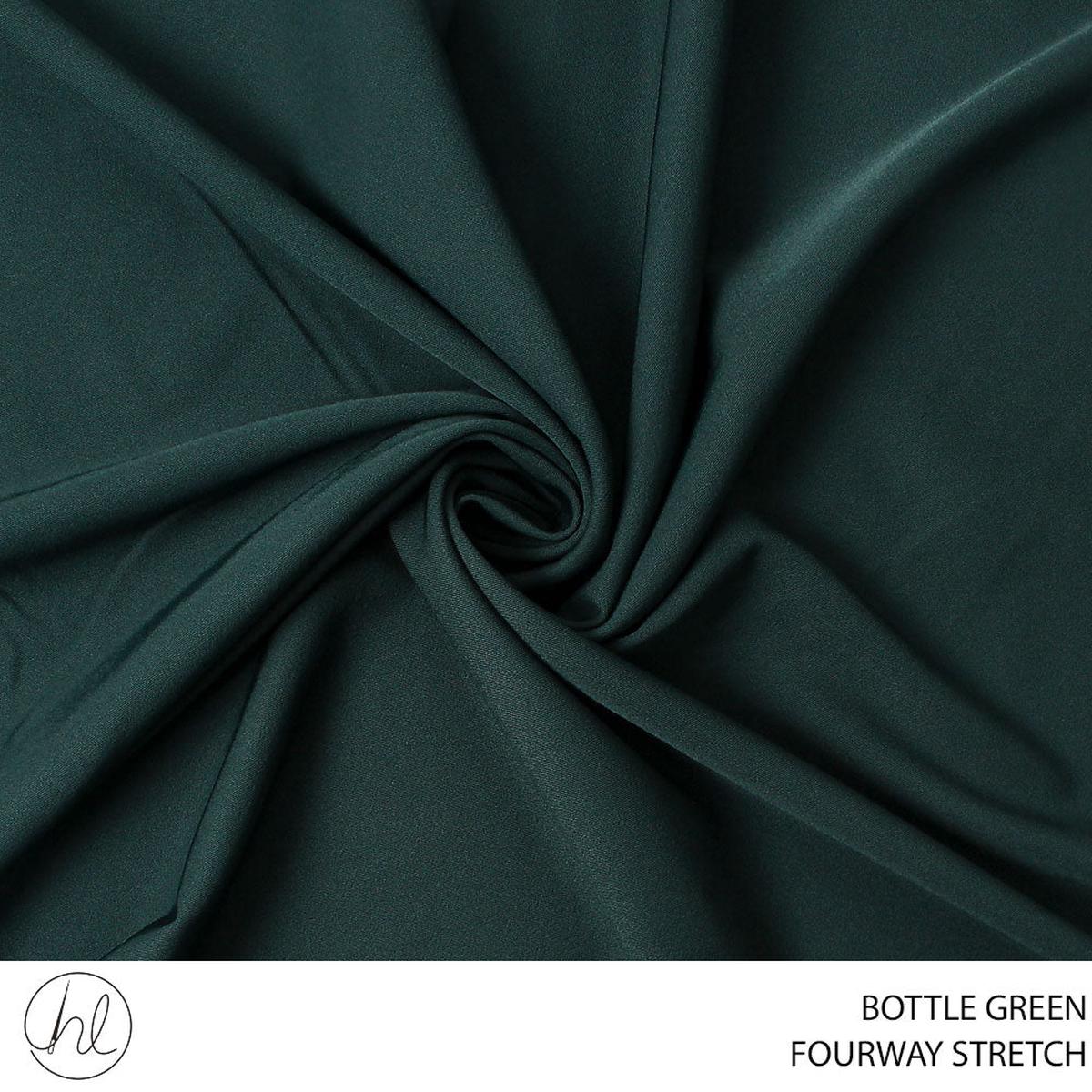 FOUR WAY NON STRETCH PLAIN FABRIC 150CM BOTTLE GREEN