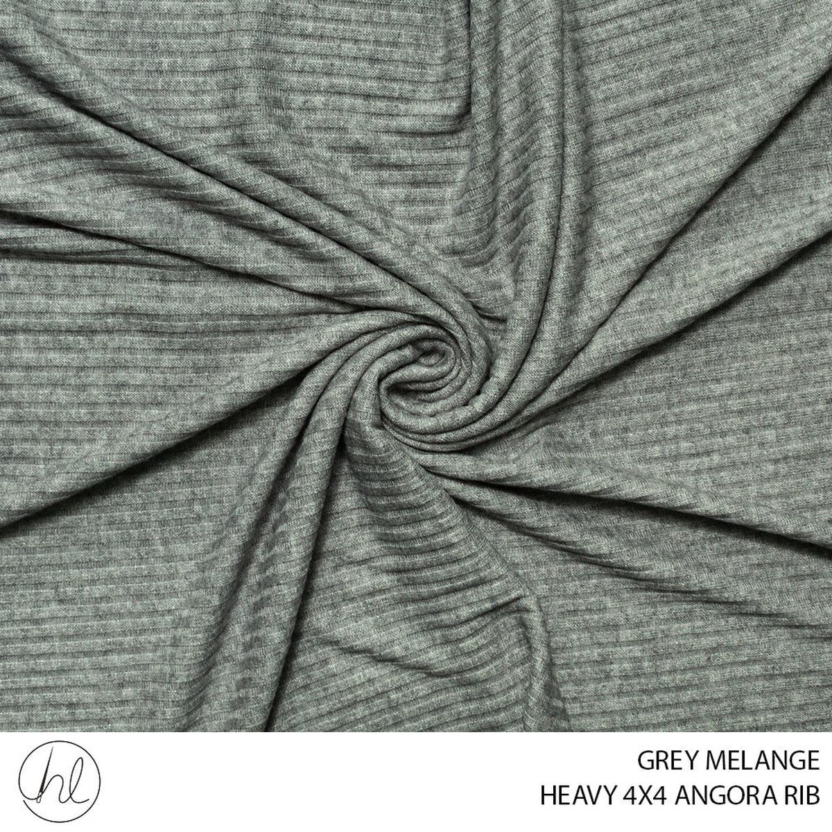 HEAVY 4X4 ANGORA RIB 51 GREY MELANGE 150CM PER M
