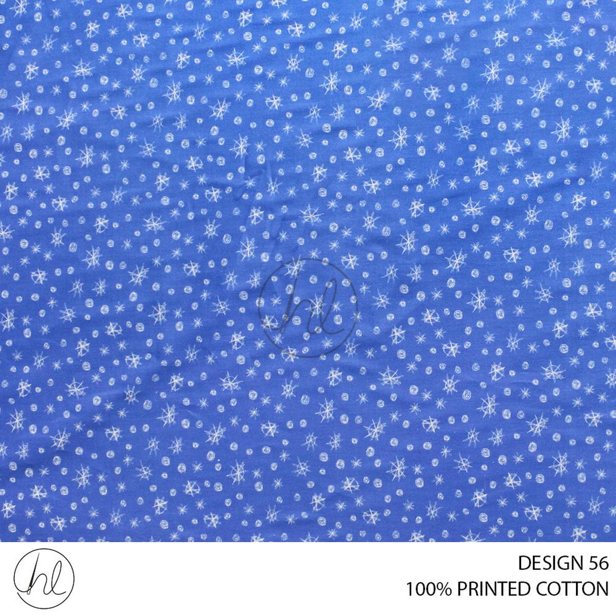 100% PRINTED COTTON 3408 BLUE VIOLET 110CM PER M