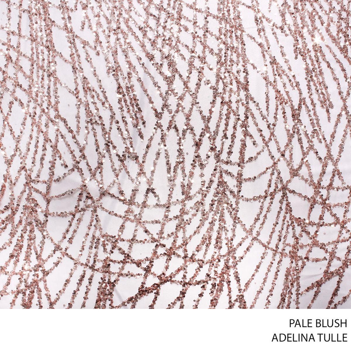 ADELINA EVENINGWEAR M FABRIC 140CM PALE BLUSH ROLL ROLL 001