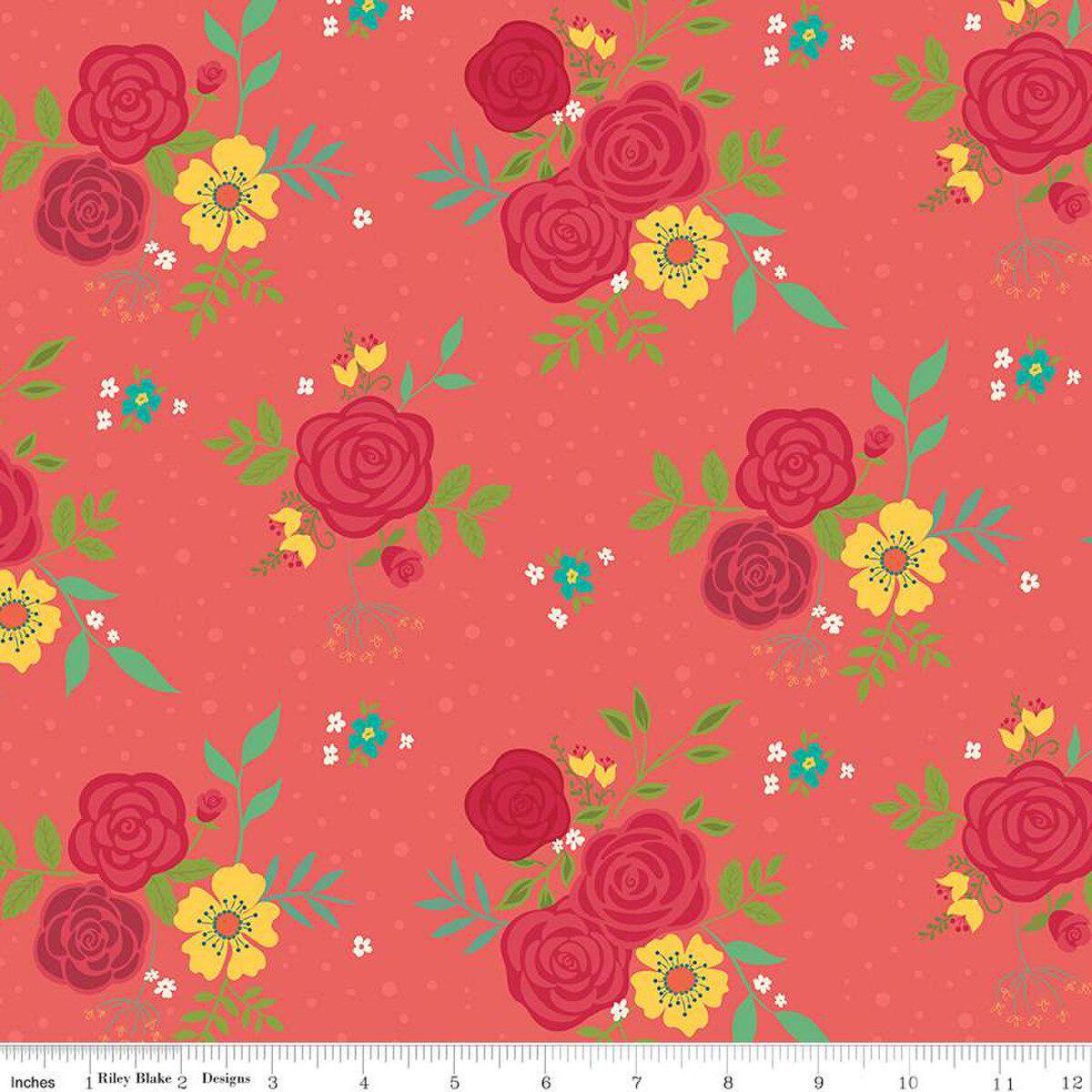 Market Street Main Tea Rose Cotton Fabric - 1 yard