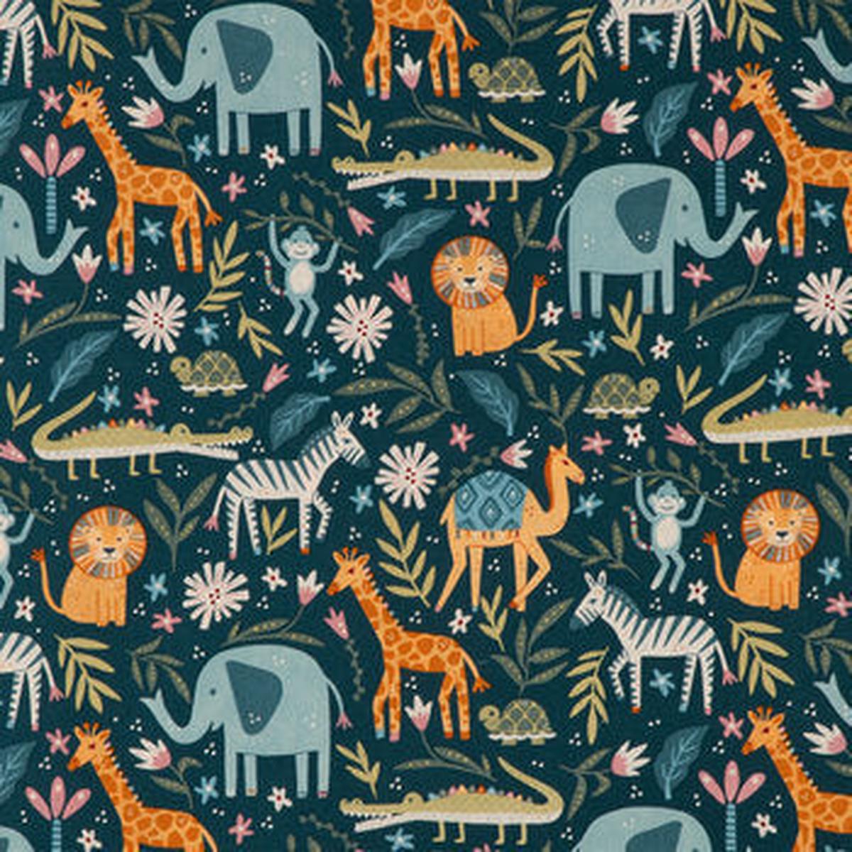 Animal Kingdom Cotton Calico Fabric - 1 yard
