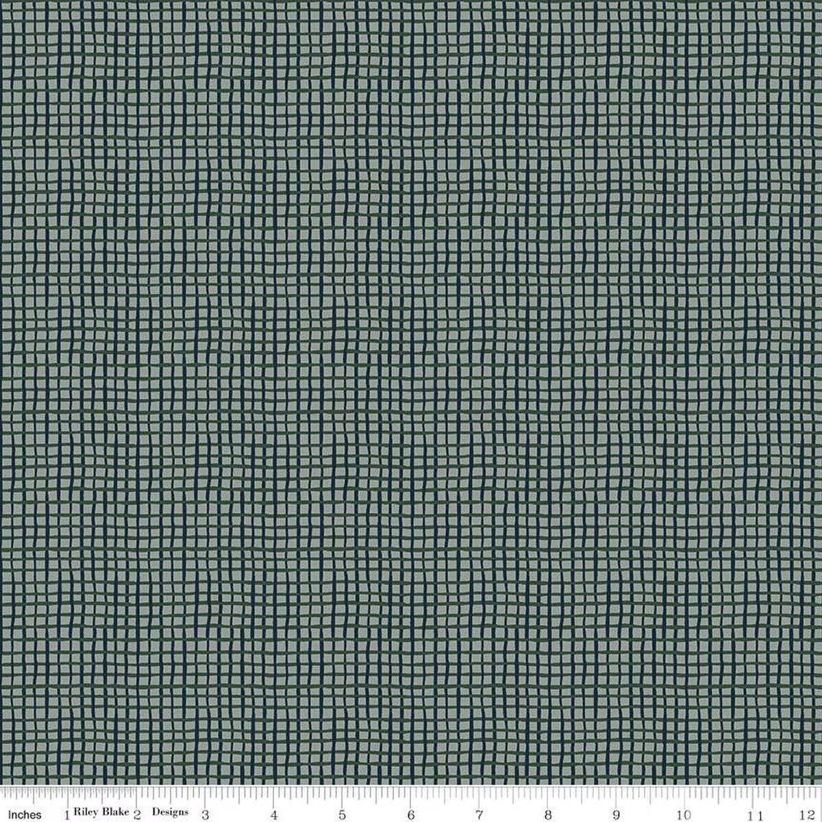 'Round the Mountain Wonky Gingham Dusk Cotton Fabric