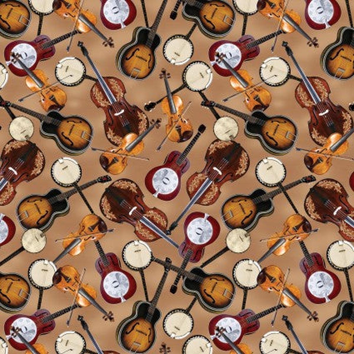 Yellowstone Country Music Cotton Fabric - 1 yard
