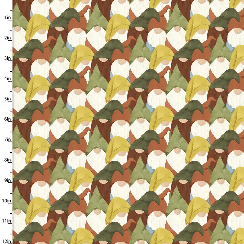 You Light My Way Gnome Packed Gnomes Deane Beesley 3 Wishes Cotton Fabric