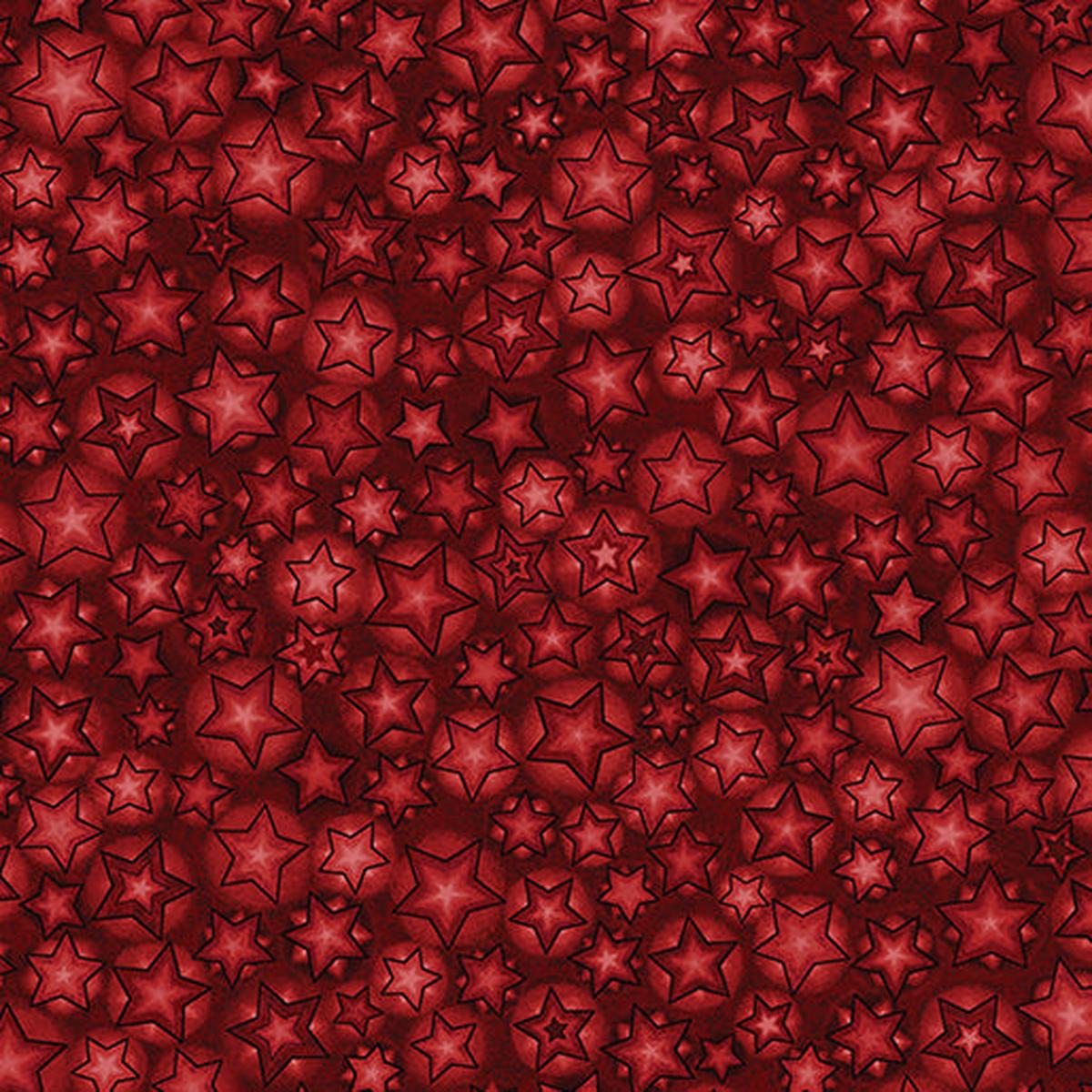 12 Days of Christmas Starry Skies Red Nancy Halvorsen Benartex Cotton Fabric BE-17272-10