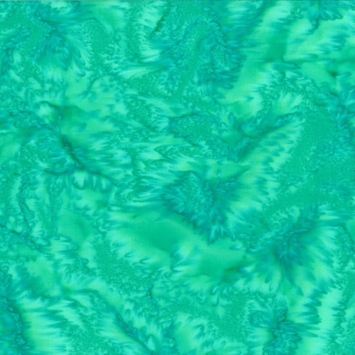 1895 Bali Watercolor Batiks Jade Green Hoffman Fabrics Cotton Fabric HF-1895-29