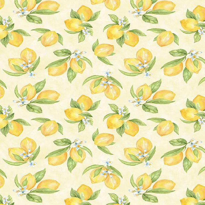 Zest Life  Lemon Toss Yellow Cynthia Coulter Wilmington Prints Cotton Fabric WP-3063-19155-557 1