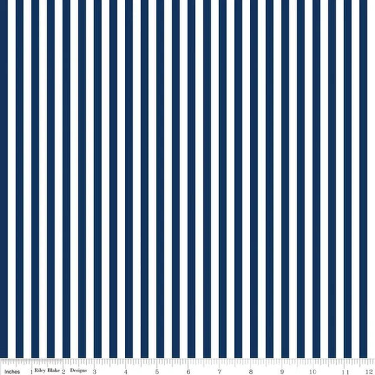 1/4" Stripes Navy Blue Riley Blake Designs Cotton Fabric RB-C555-Navy 1