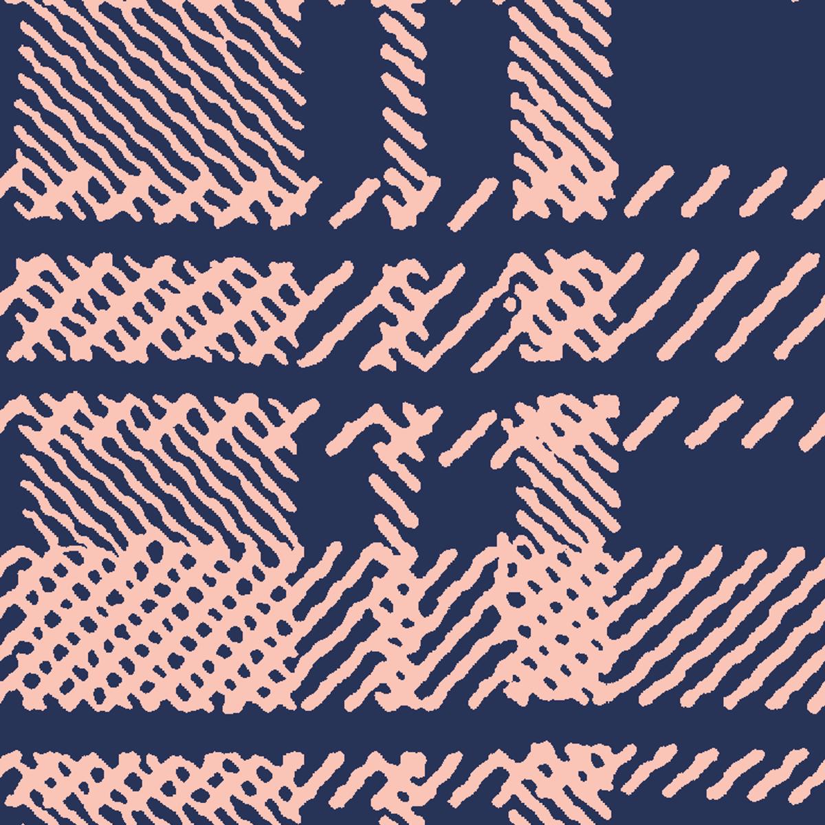 Aisla Plaid on Navy Fabric