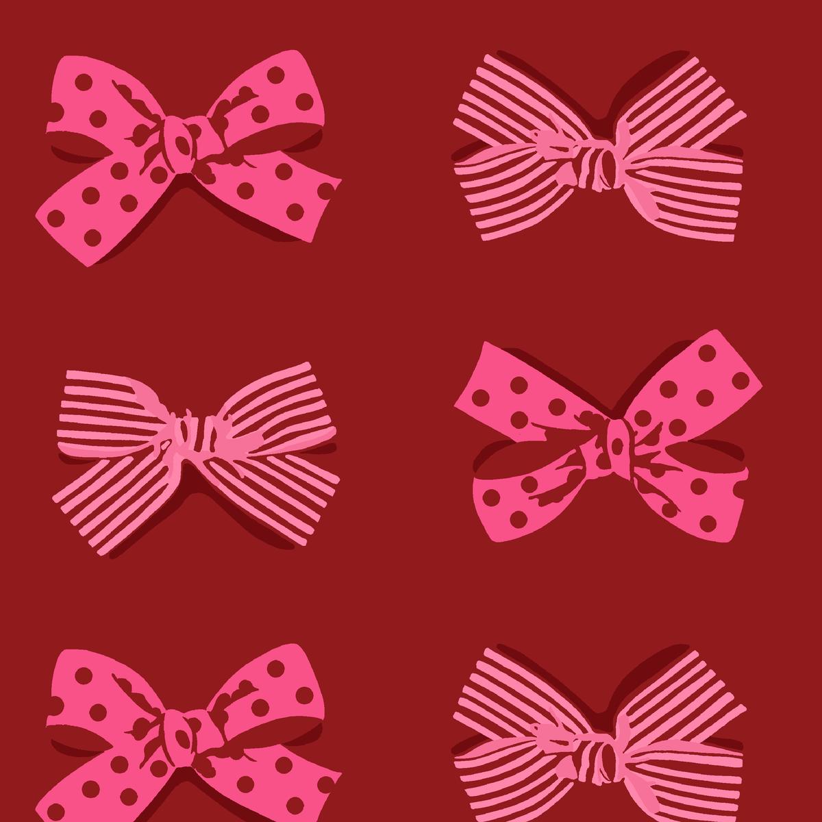 July Bow in Crimson Fabric