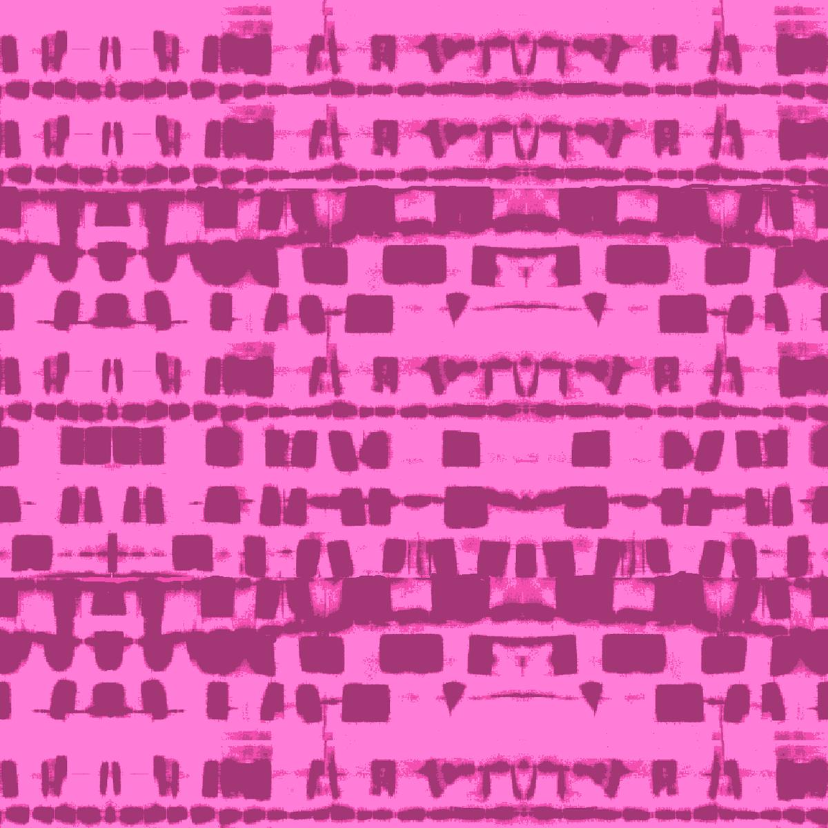 Tribal Party on Pink Fabric
